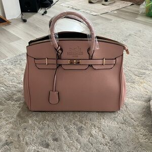 Pink Leather Women's Bag